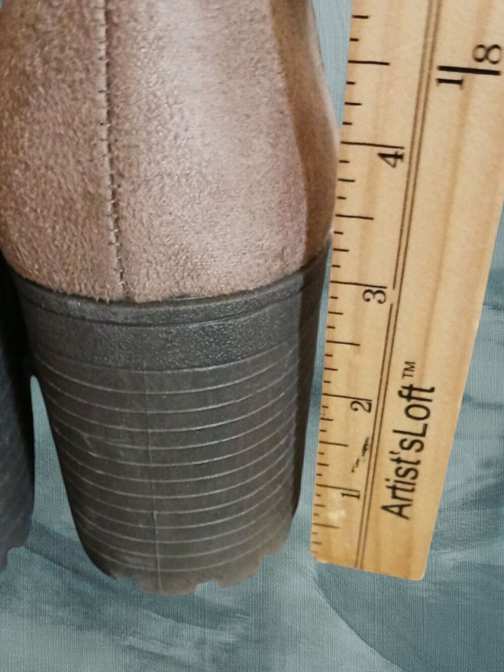 Olivia Miller Ankle Boots With Faux Sherpa Fur Lined Taupe Brown SIZE 8 - Picture 12 of 12